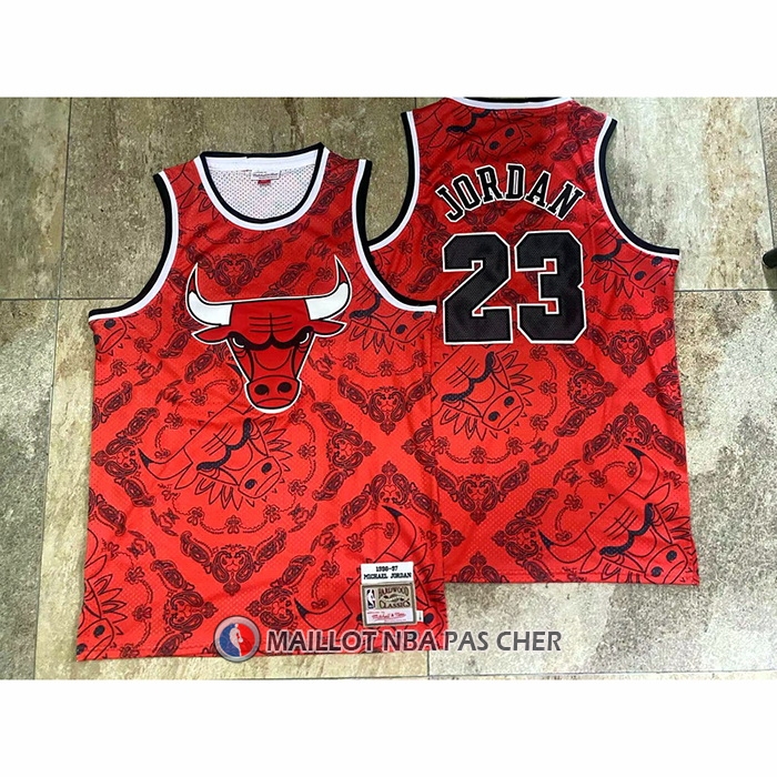 Maillot Chicago Bulls Michael Jordan NO 23 Mitchell & Ness 1996-97 Rouge2